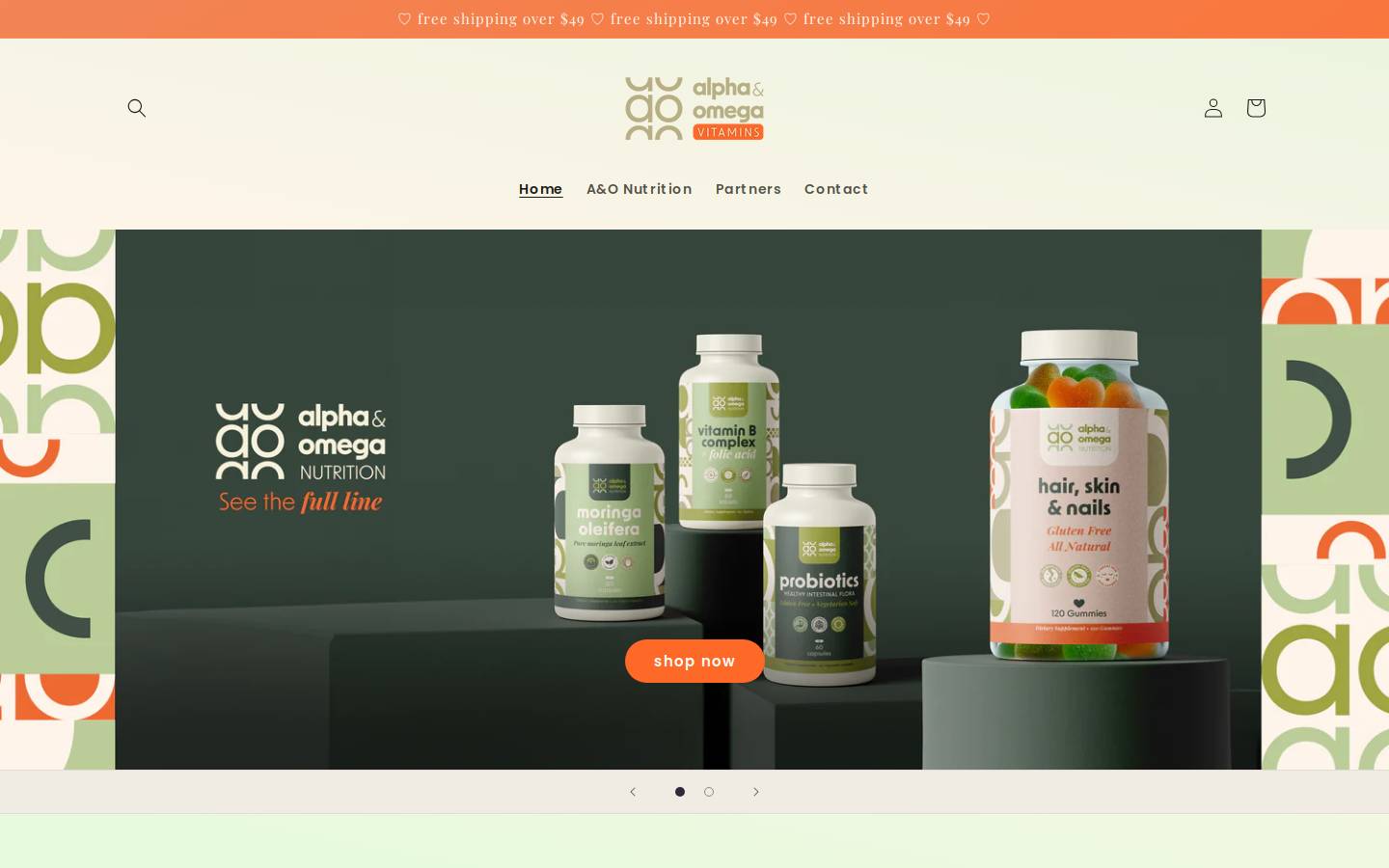aovitamins.com homepage screenshot
