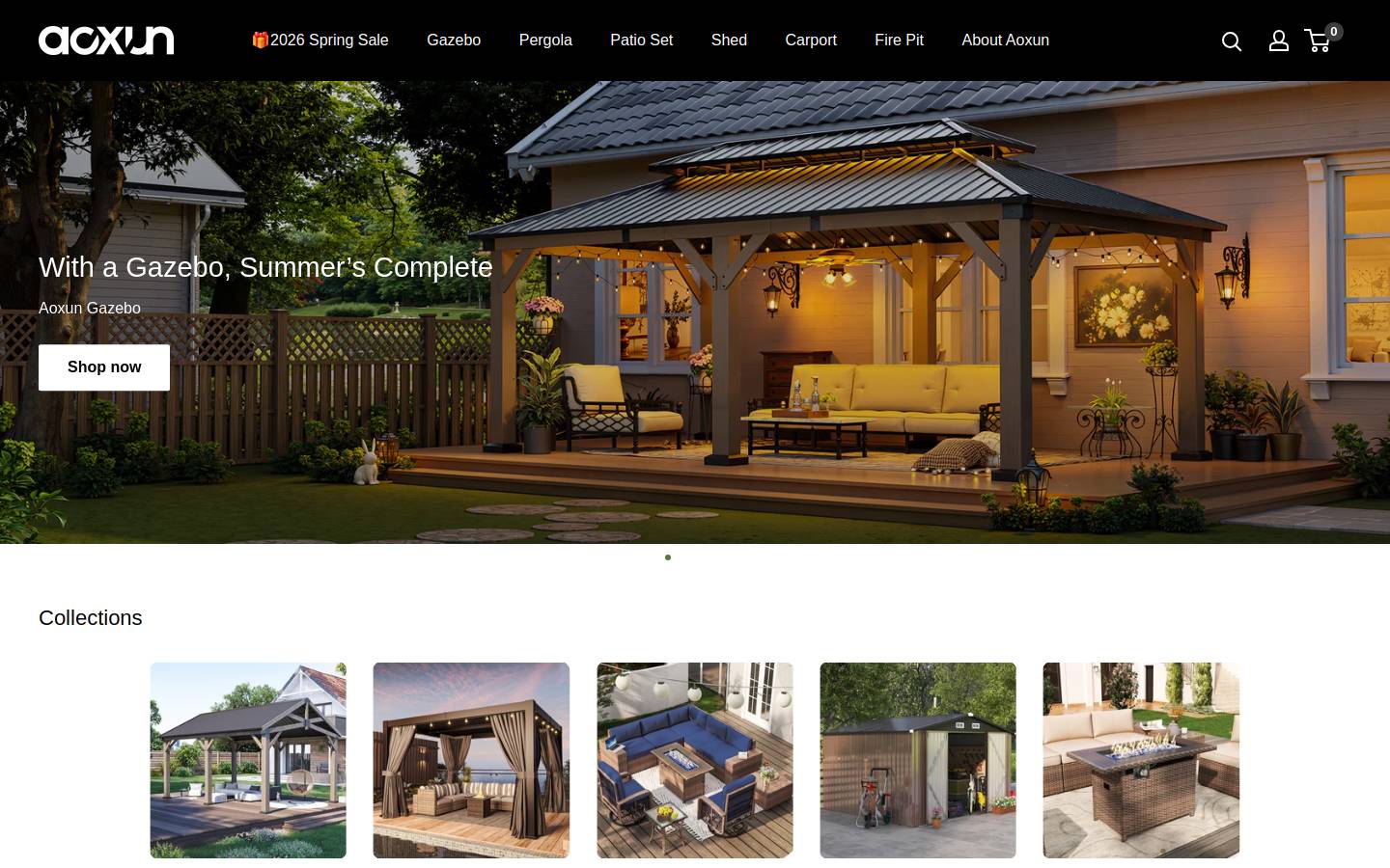 aoxunus.com homepage screenshot