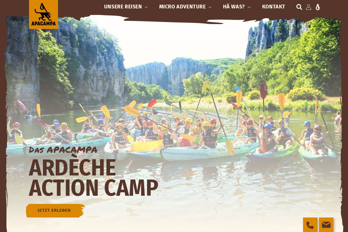 apacampa.de homepage screenshot