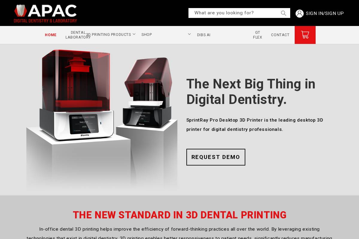 apacdigitaldentistry.com homepage screenshot