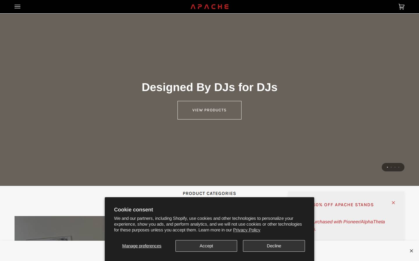 apacheaudioart.com homepage screenshot