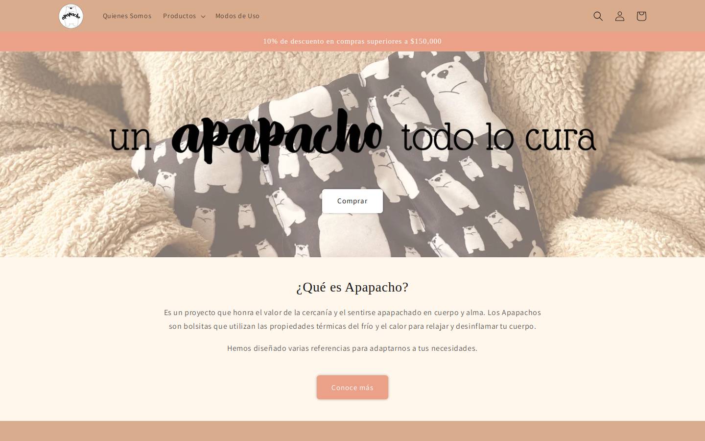 apapachocolombia.com homepage screenshot