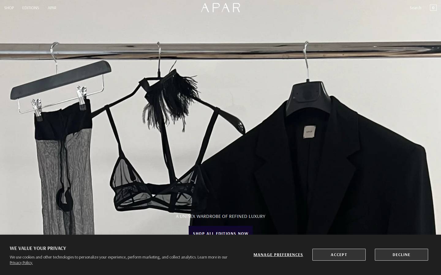 apareditions.com homepage screenshot