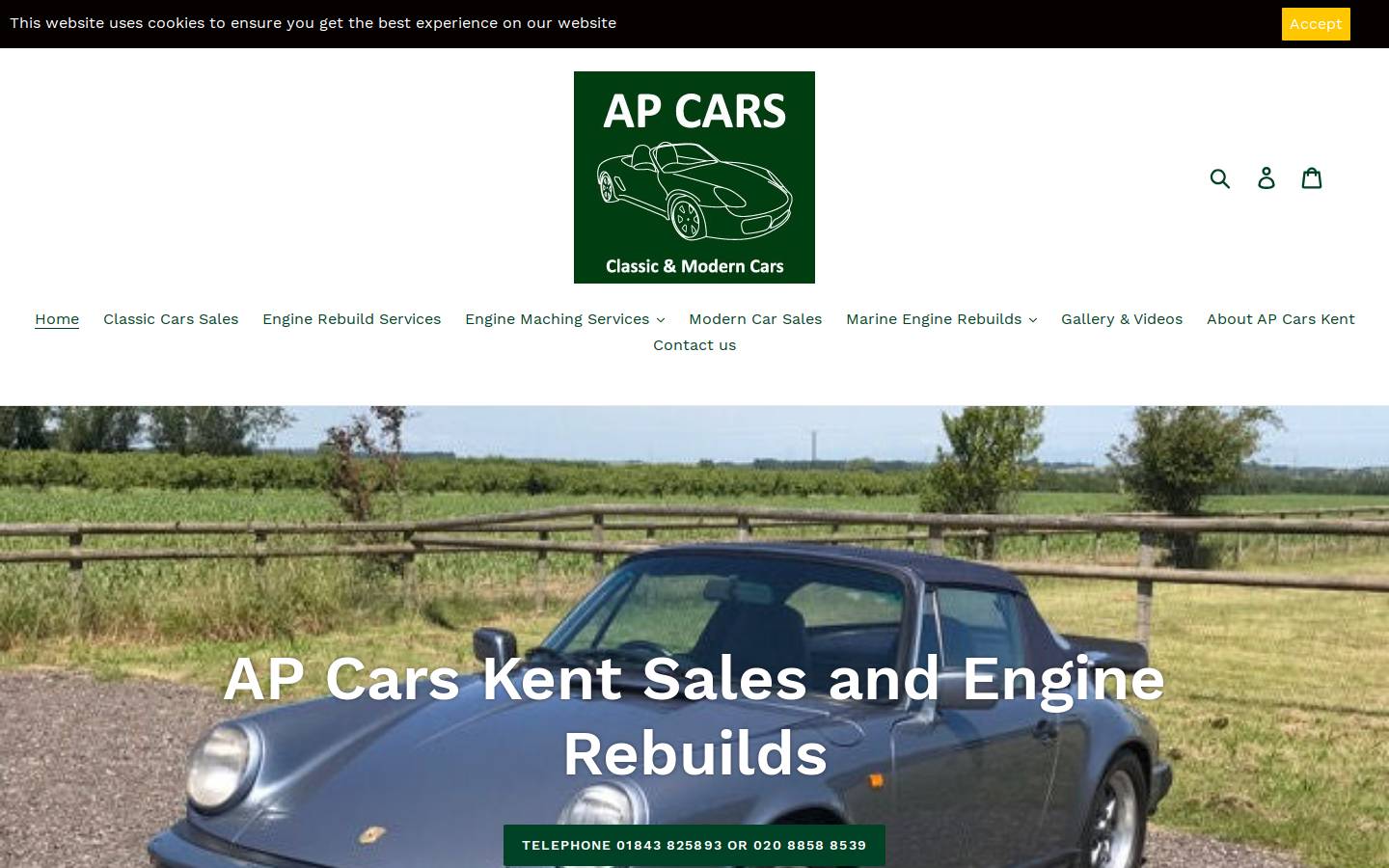 apcarskent.co.uk homepage screenshot