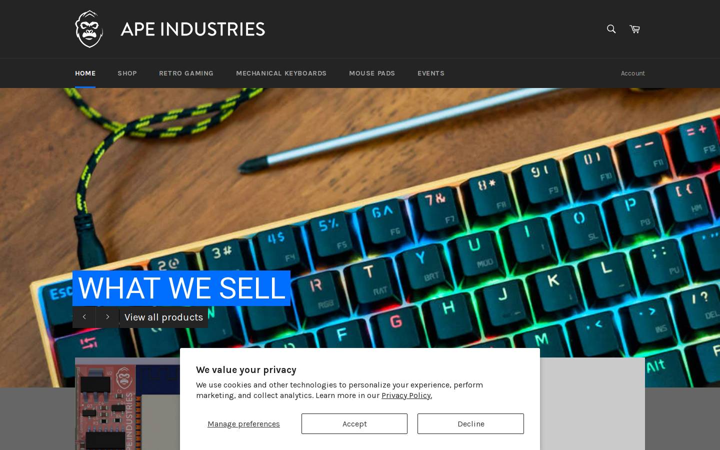 ape.industries homepage screenshot