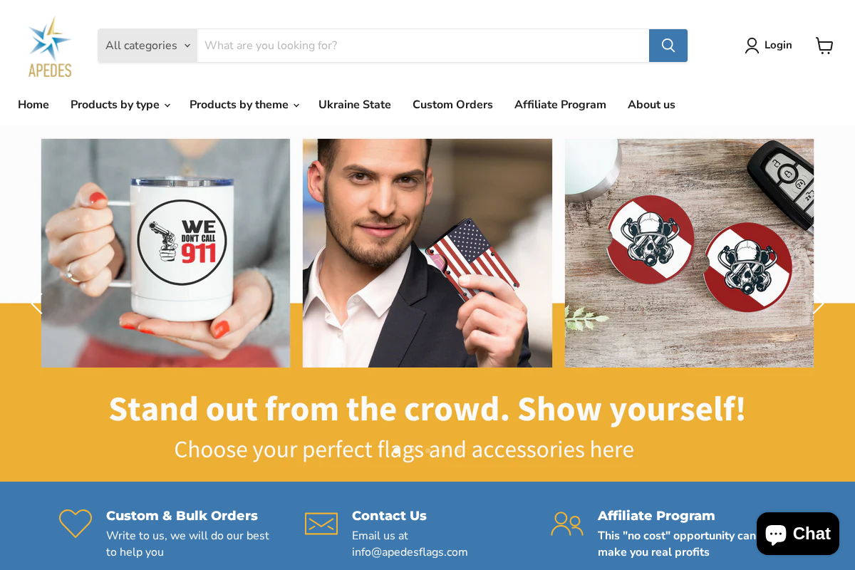 Apedes Flags And Banners homepage screenshot