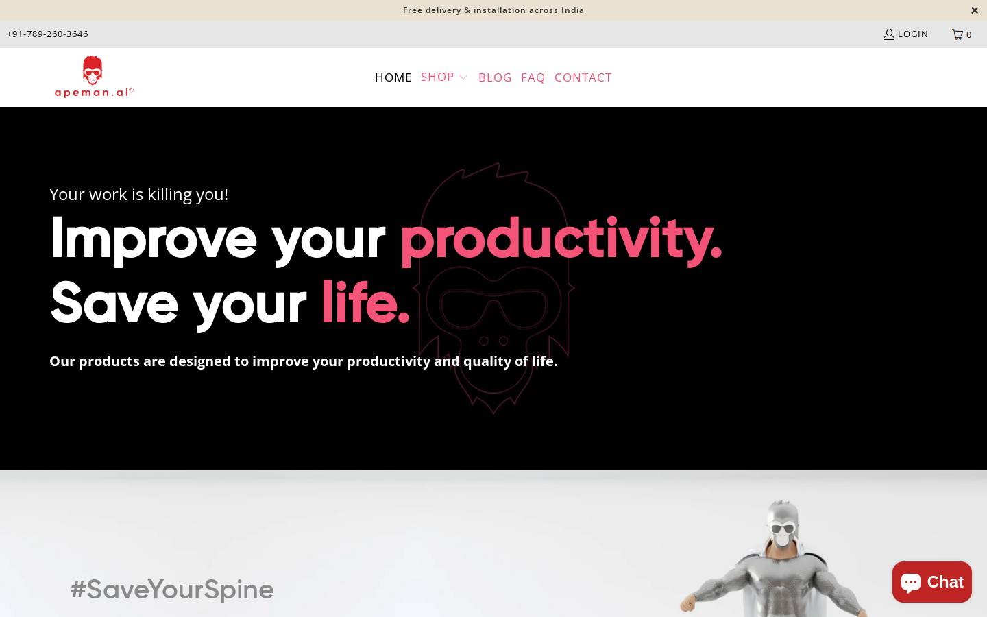 apeman.in homepage screenshot