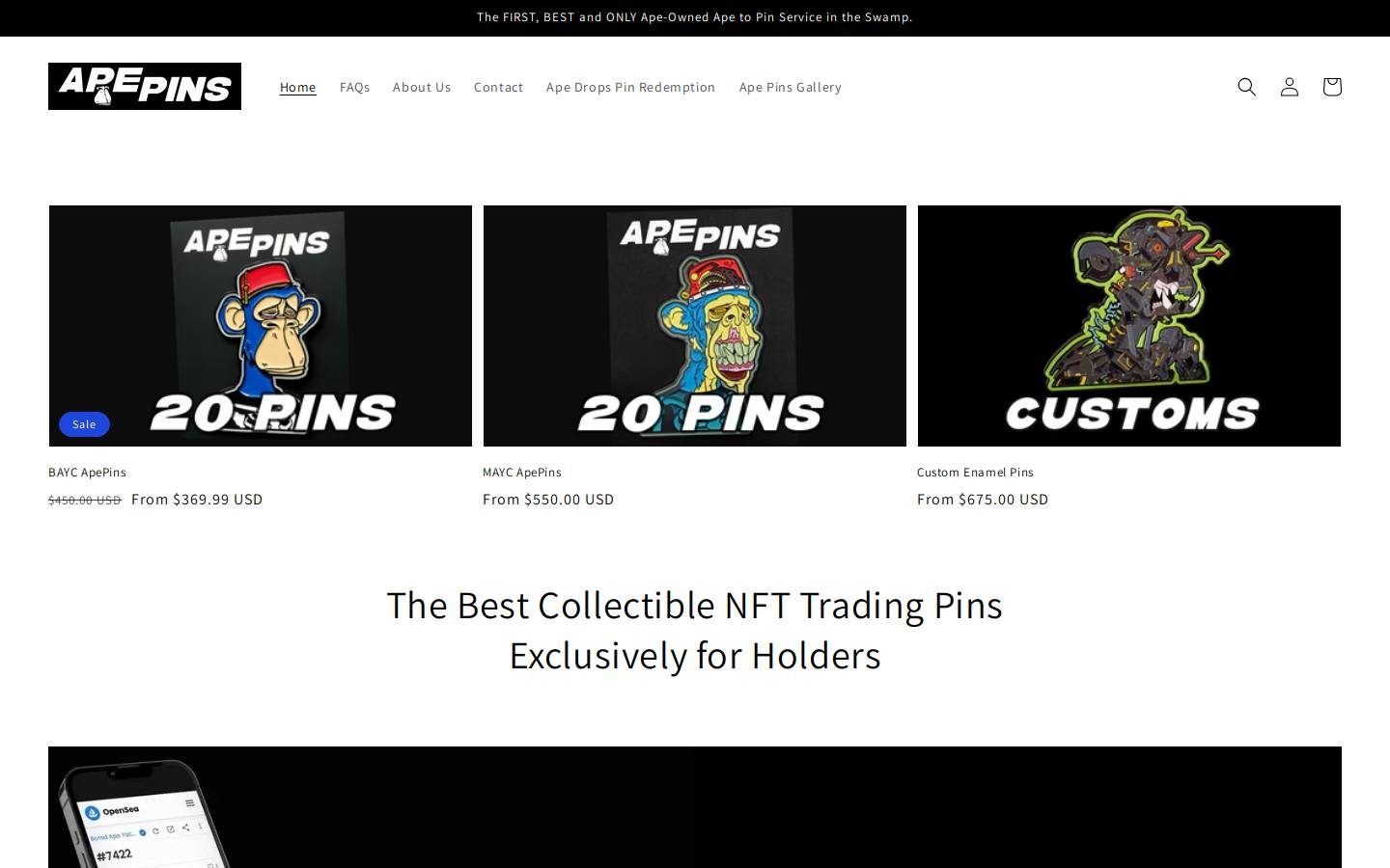 apepins.com homepage screenshot