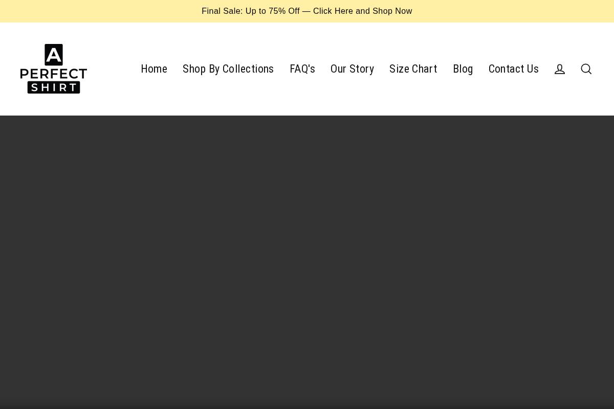 aperfectshirt.com homepage screenshot