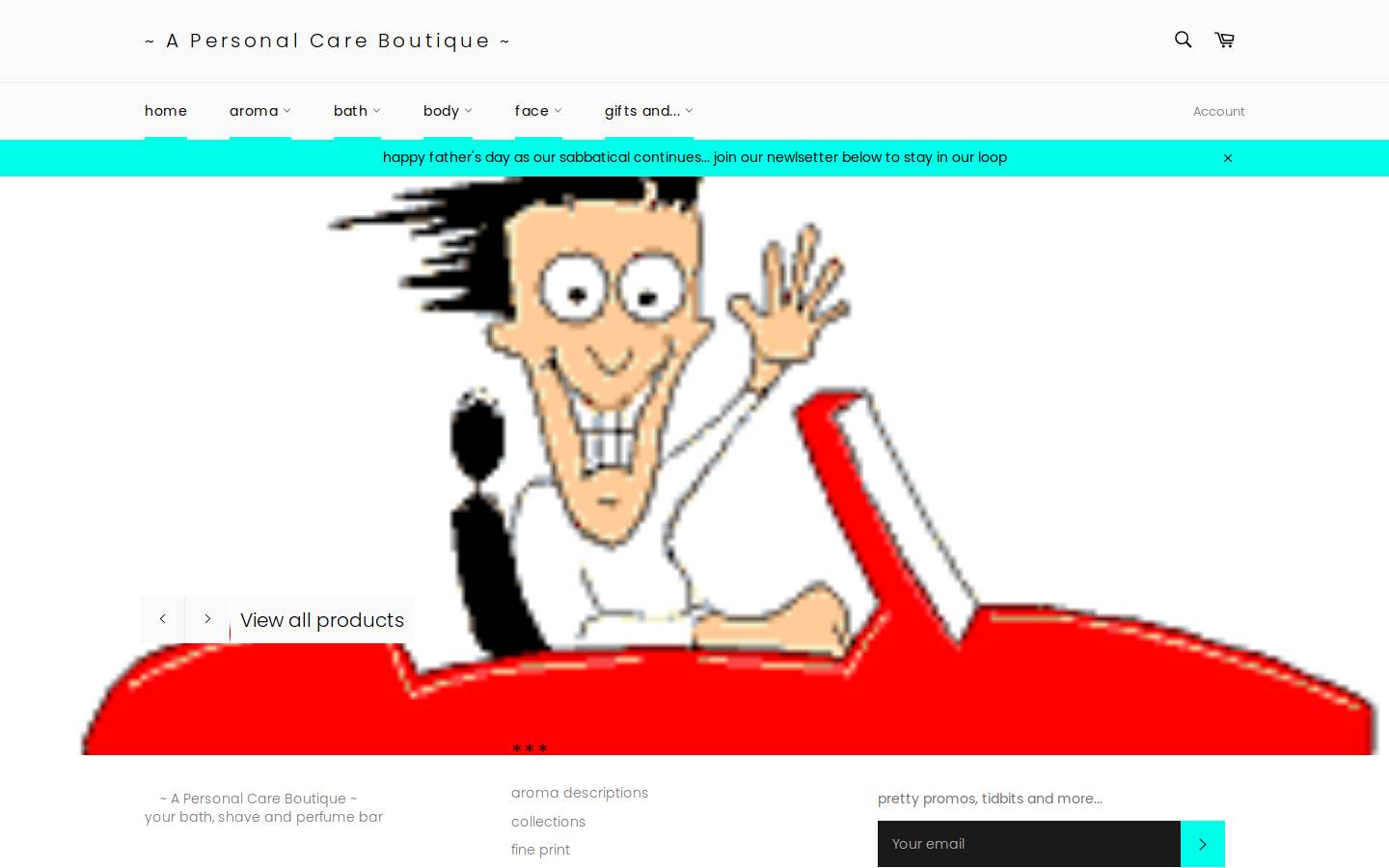 apersonalcareboutique.com homepage screenshot