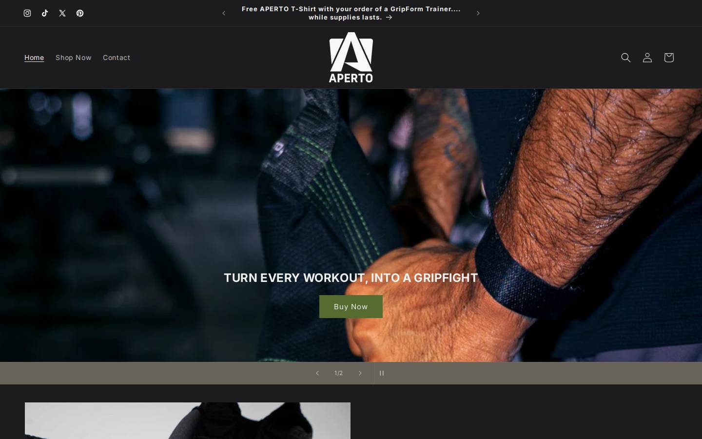 aperto-forza.com homepage screenshot