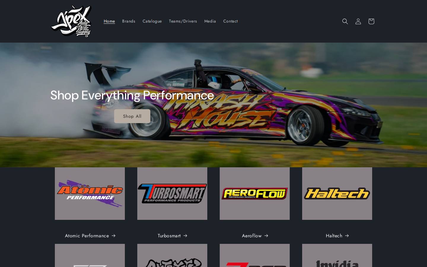 apexautopartssupplyco.com homepage screenshot
