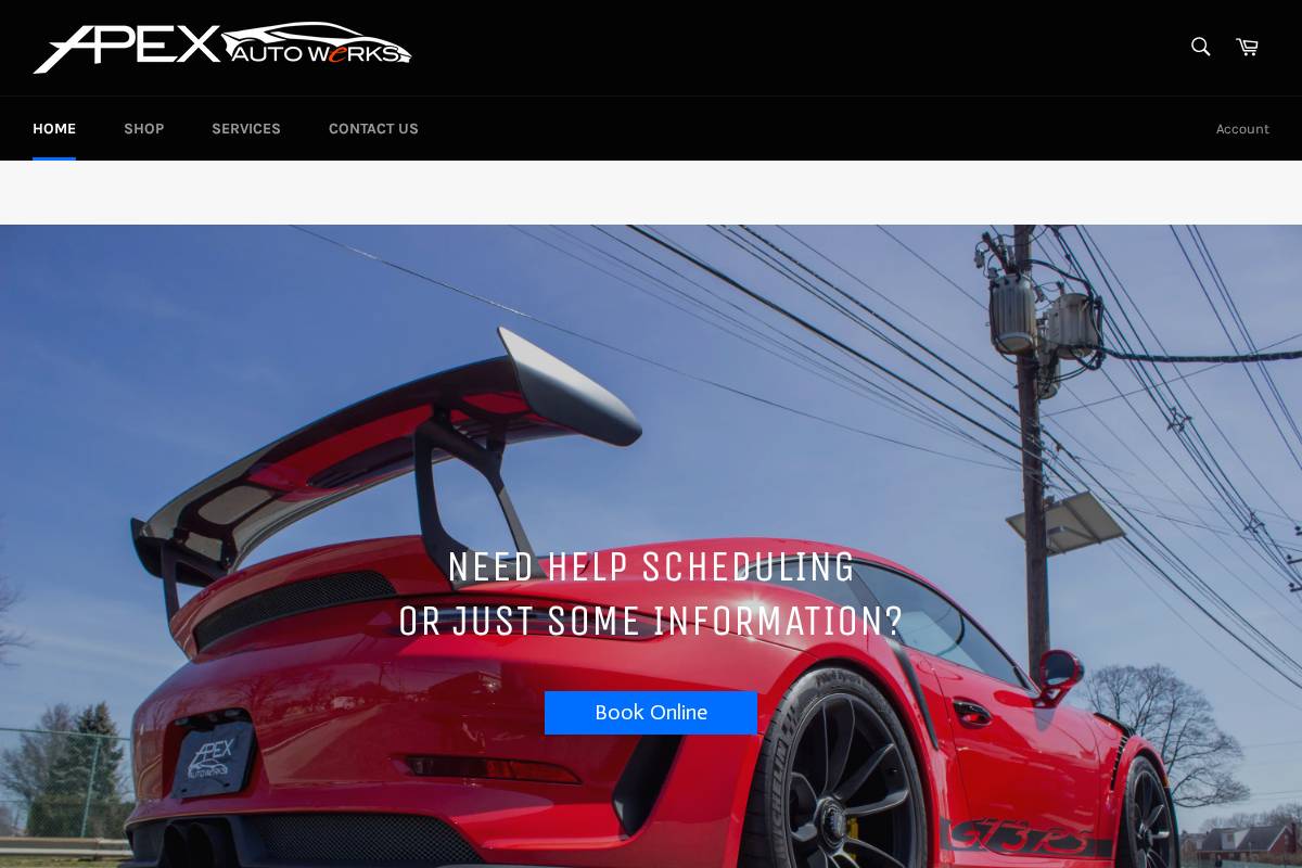 apexautowerks.com homepage screenshot