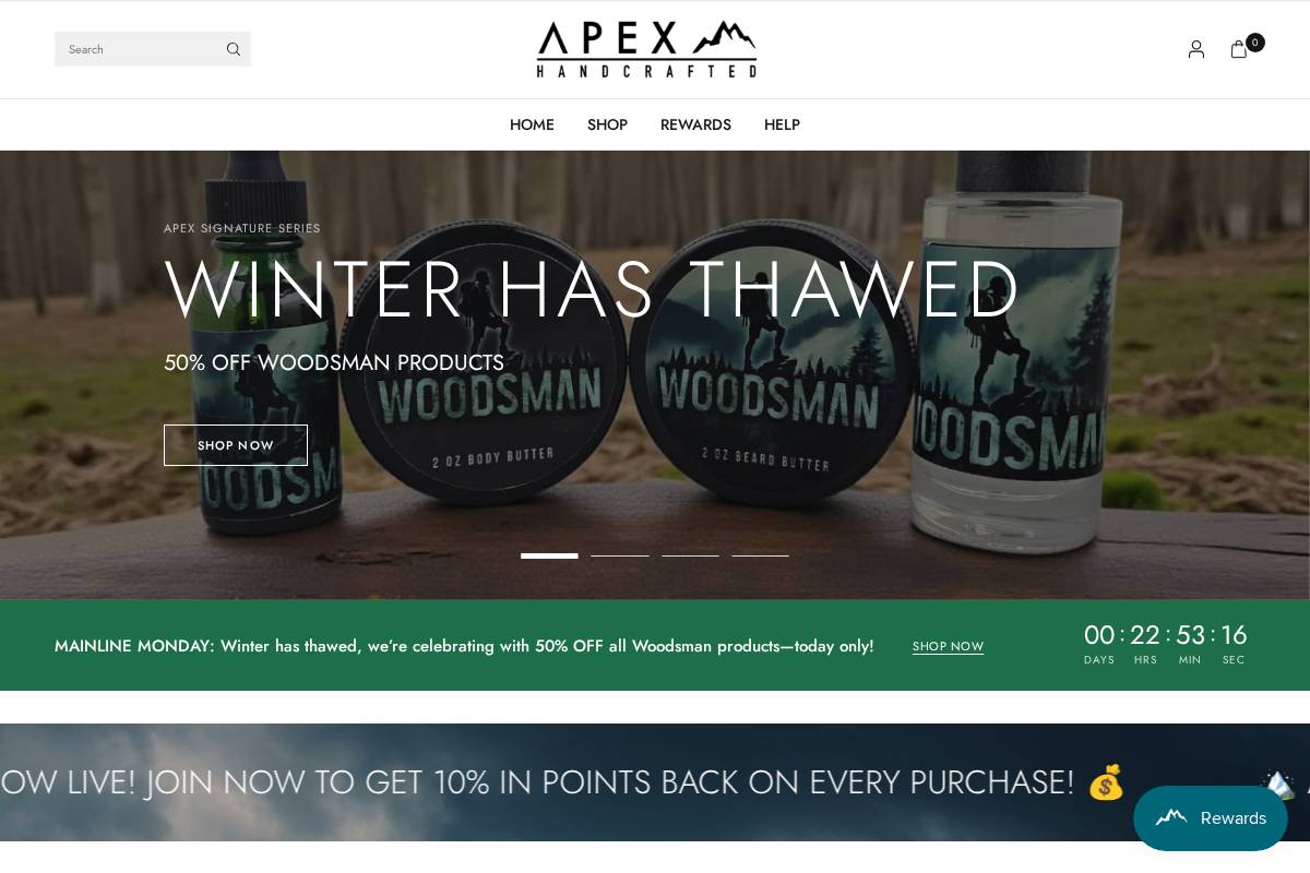 apexbeardco.com homepage screenshot