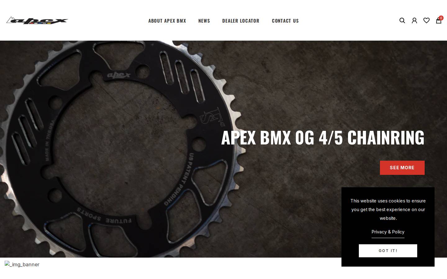 apexbmx.com homepage screenshot
