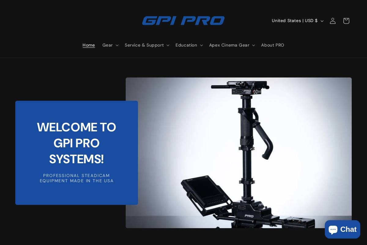 apexcinemagear.com homepage screenshot