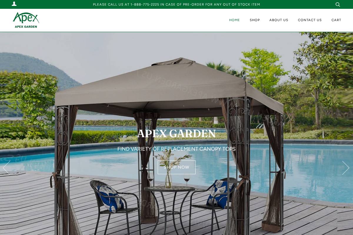 apexgarden.us homepage screenshot