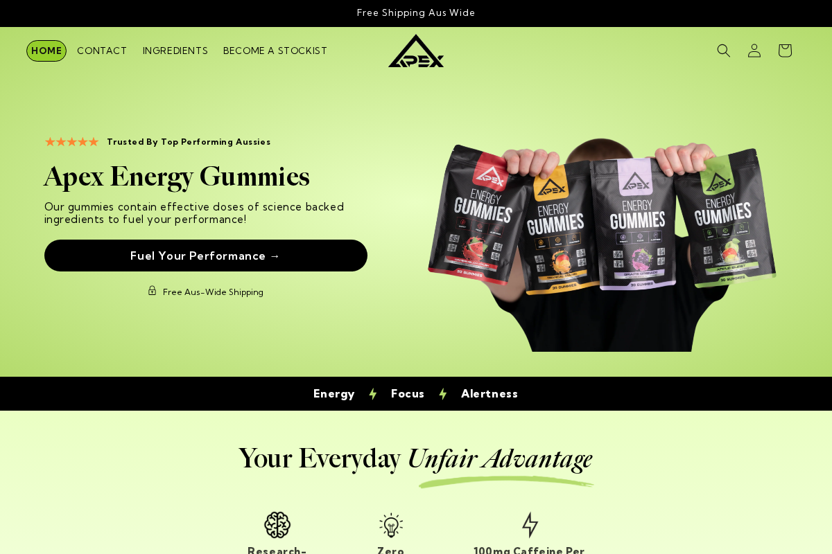 apexgummies.com homepage screenshot