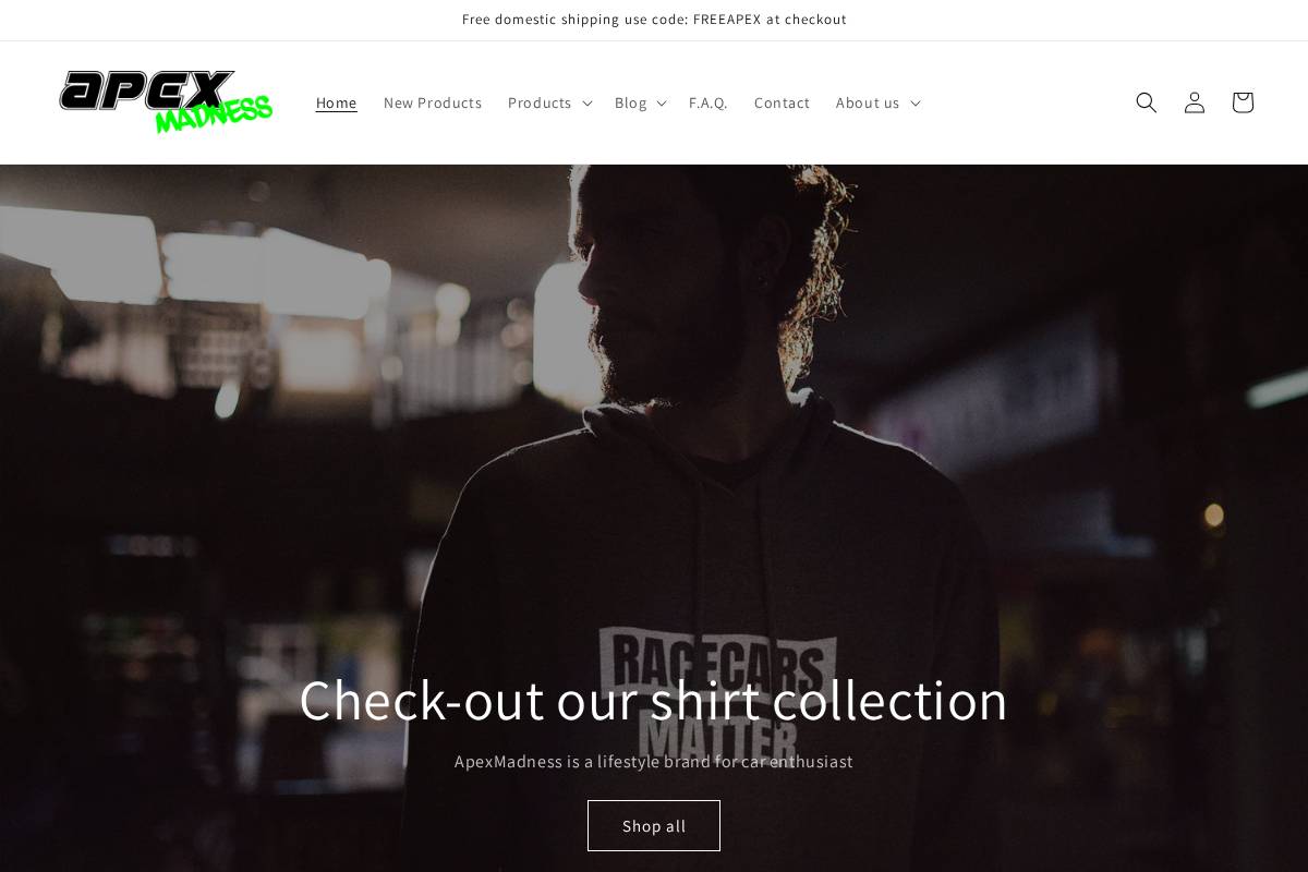 apexmadness.com homepage screenshot