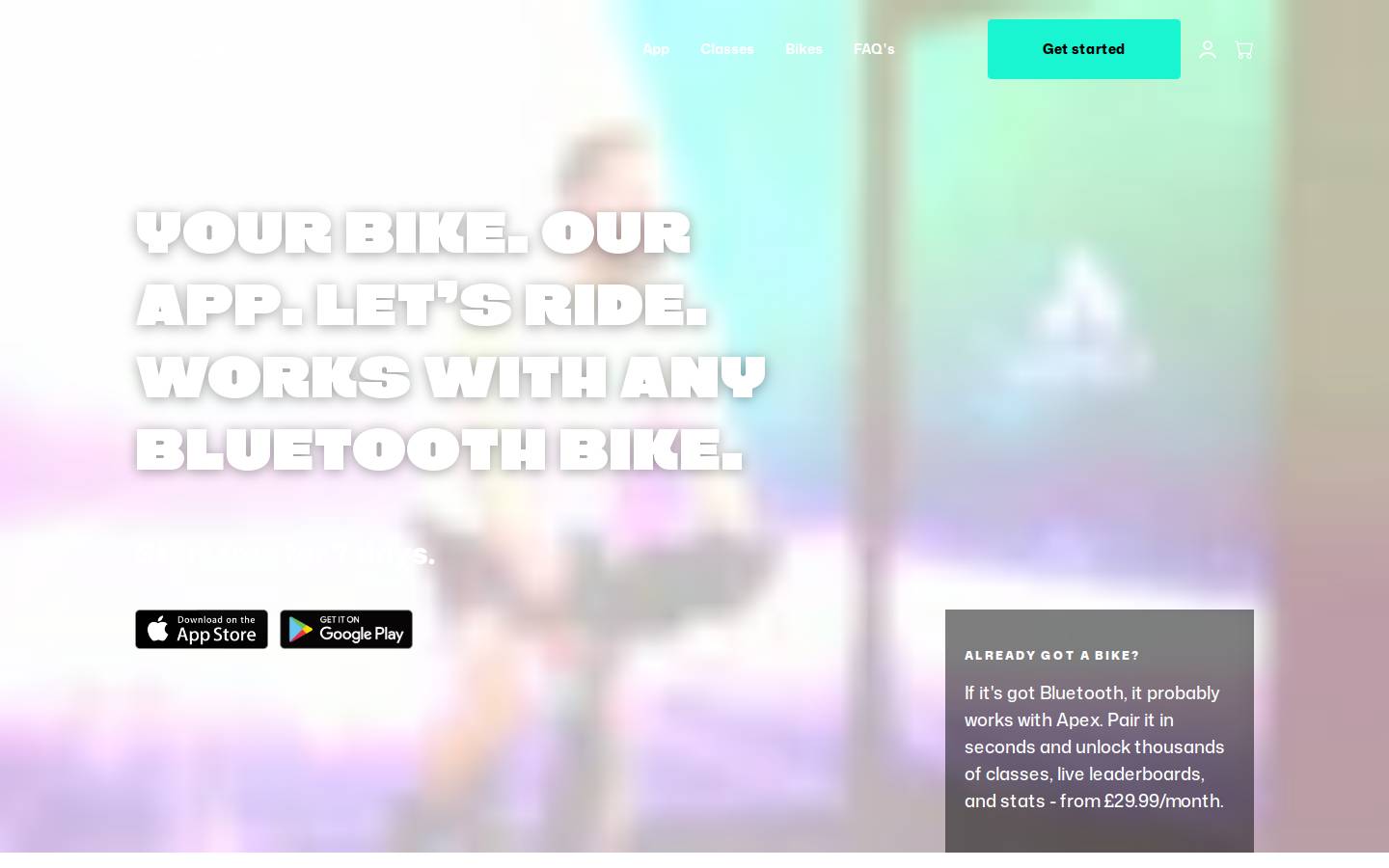 Apex Rides homepage screenshot