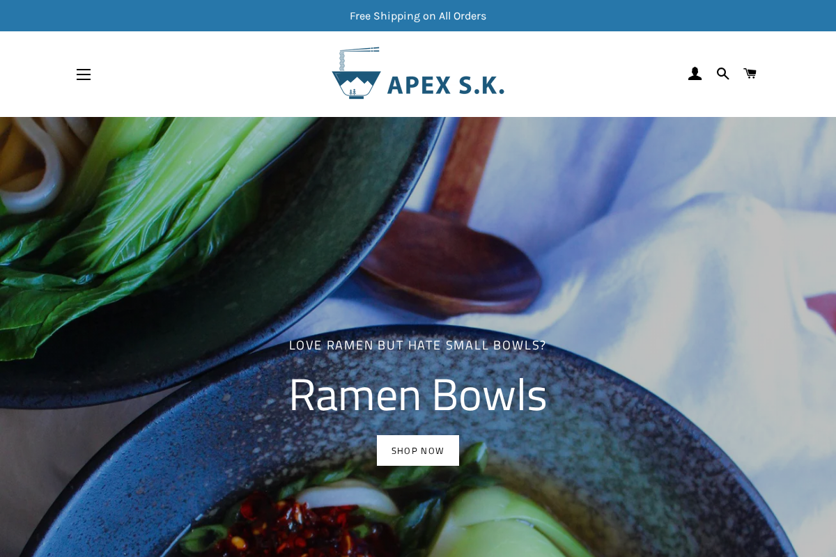 APEX S.K. homepage screenshot