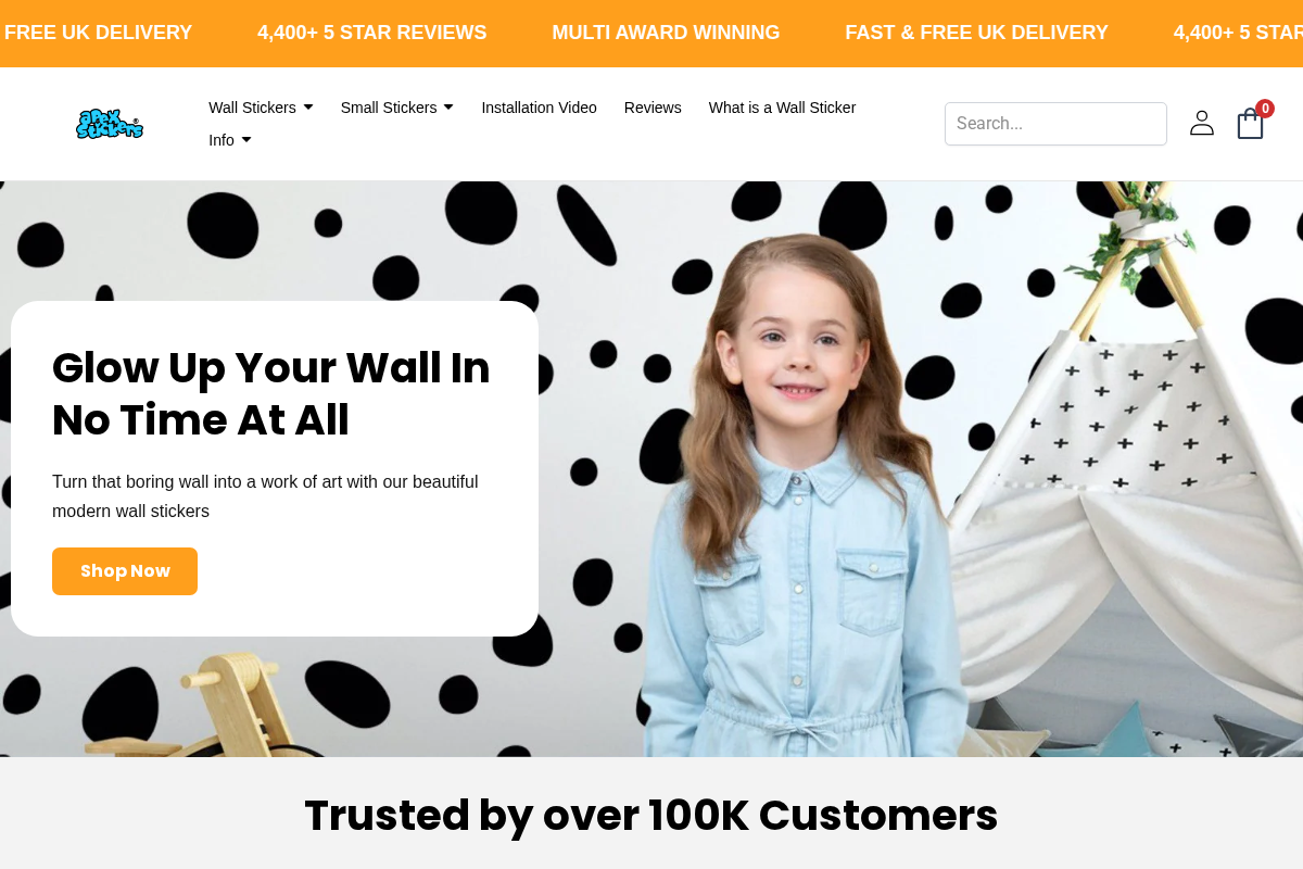 Apex Stickers homepage screenshot