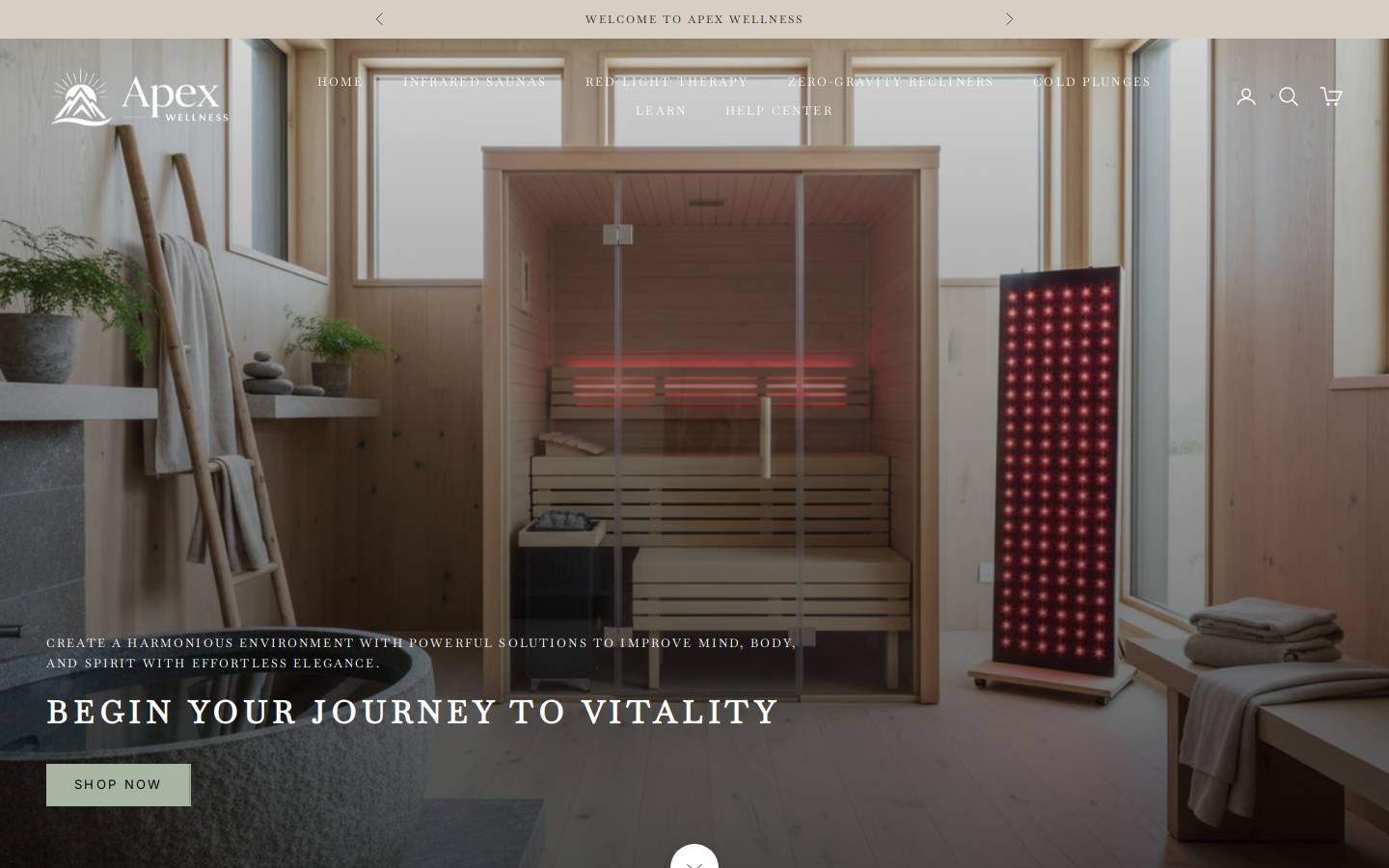 apexwellness.luxe homepage screenshot