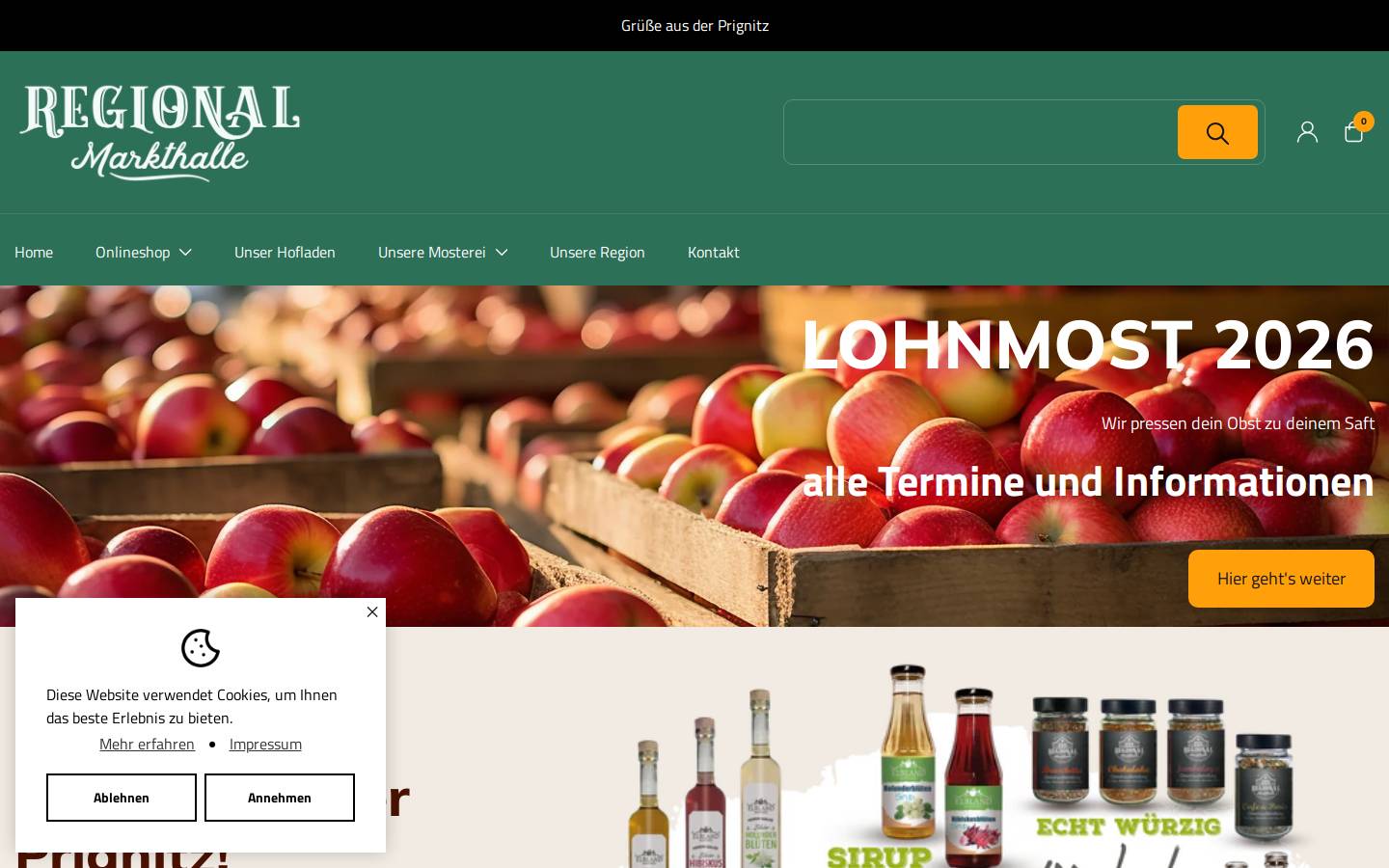 apfel-saft.de homepage screenshot