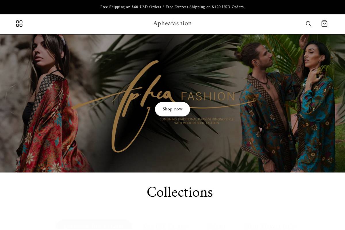apheafashion.com homepage screenshot