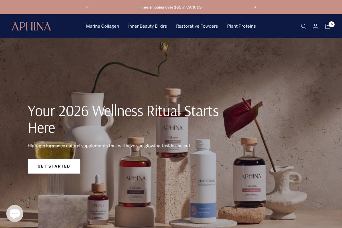 aphina.co homepage screenshot