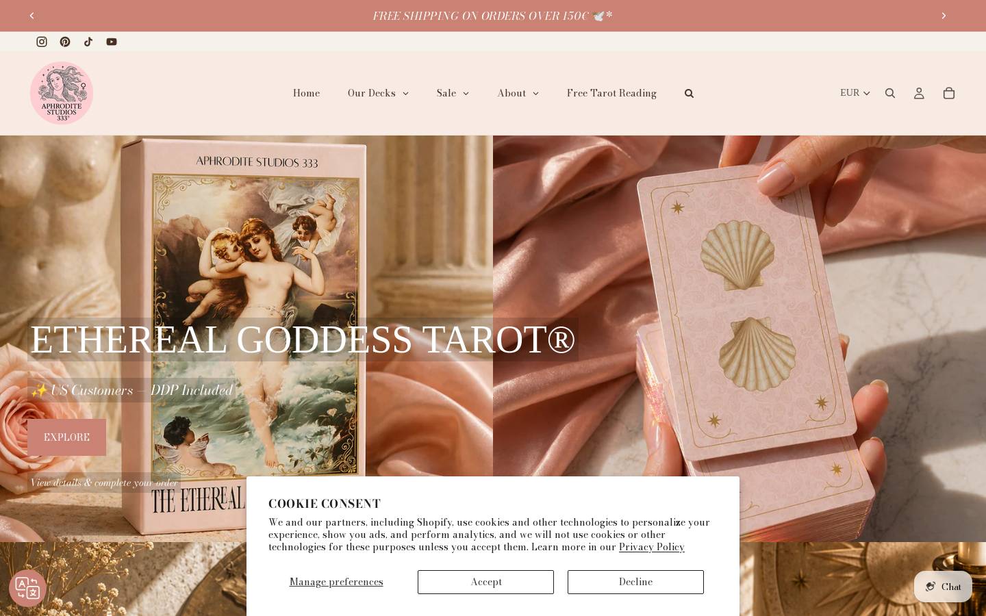 aphroditestudios333.com homepage screenshot