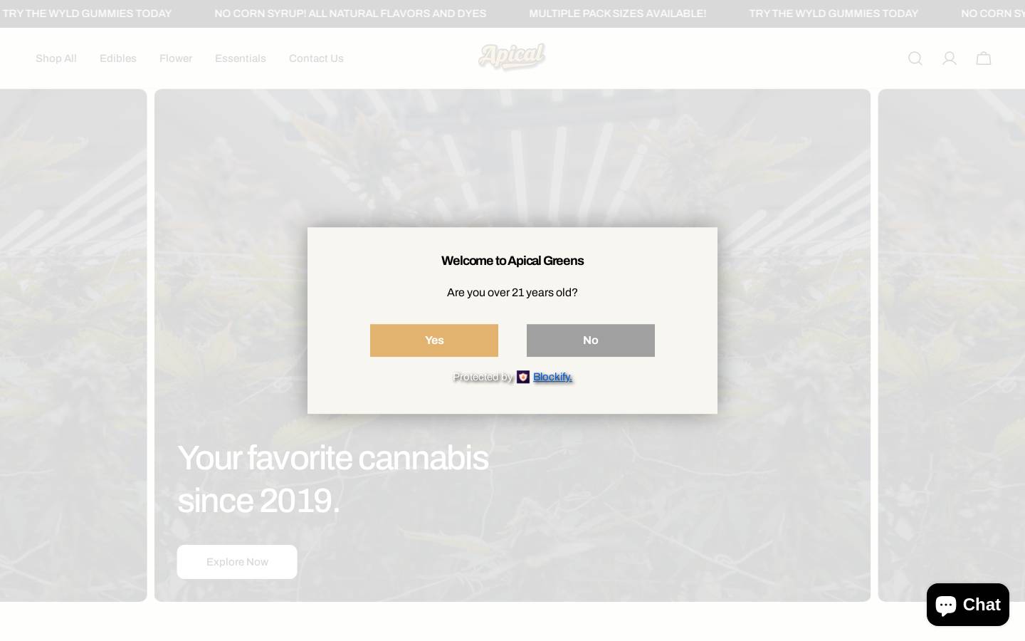 Apicalgreens homepage screenshot