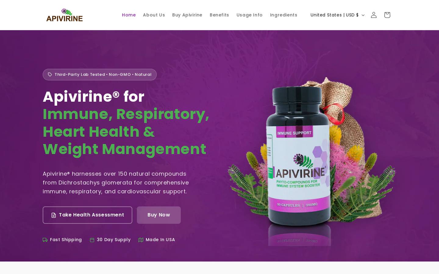 apivirine.com homepage screenshot