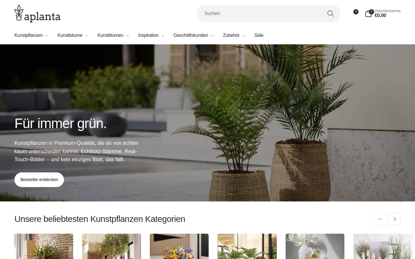 aplanta.de homepage screenshot