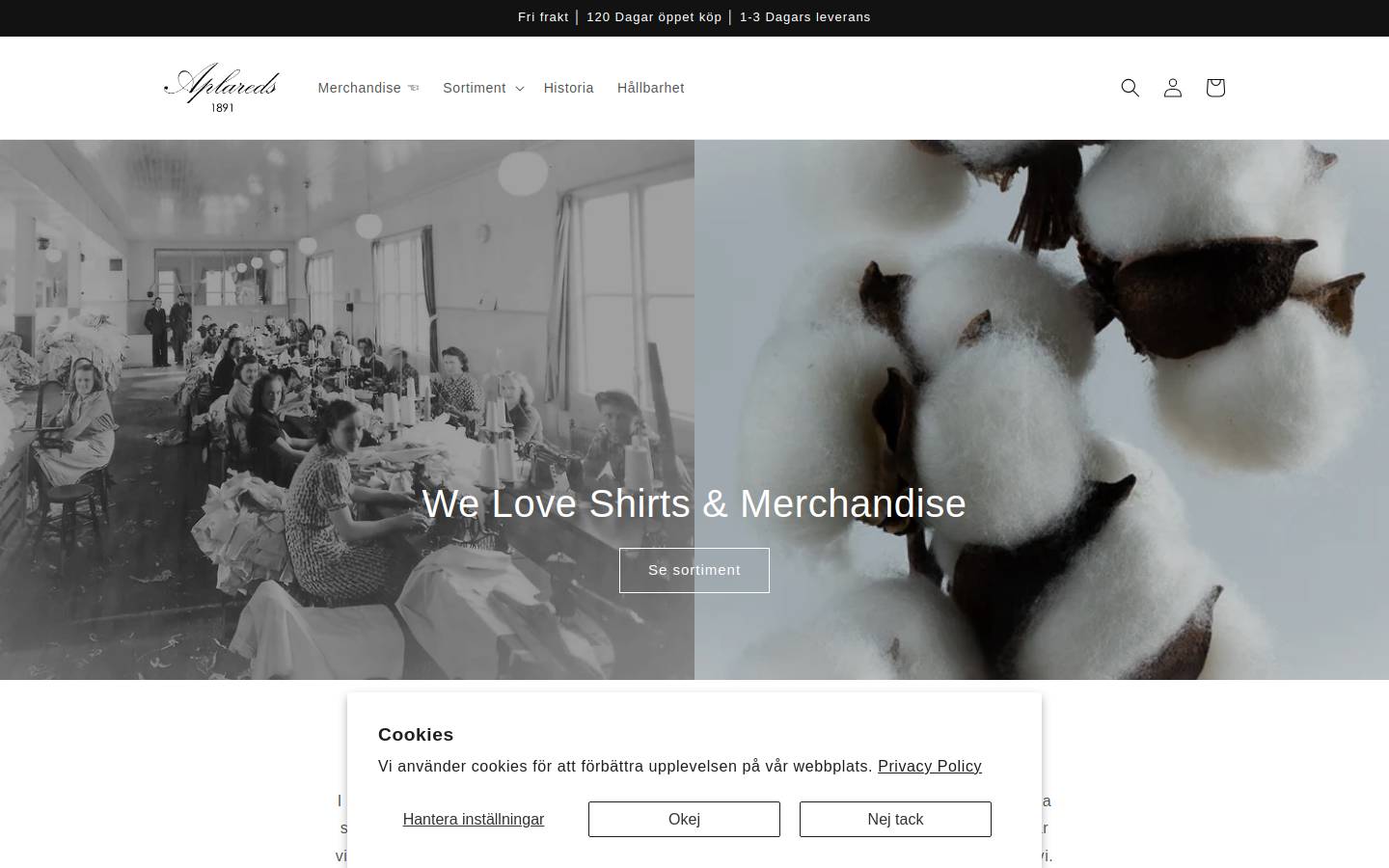 aplareds.se homepage screenshot