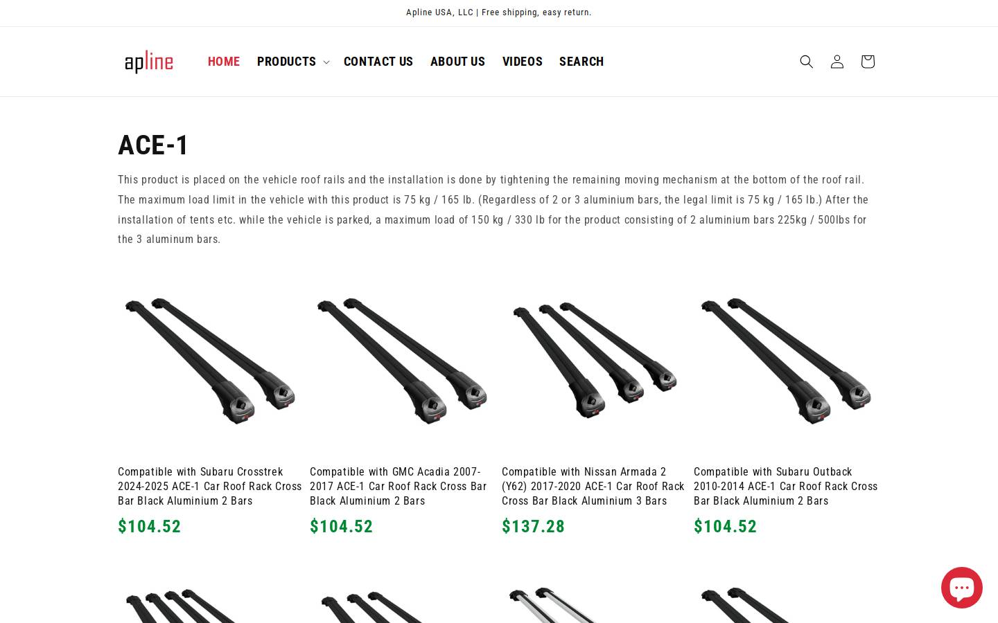 aplineusa.com homepage screenshot