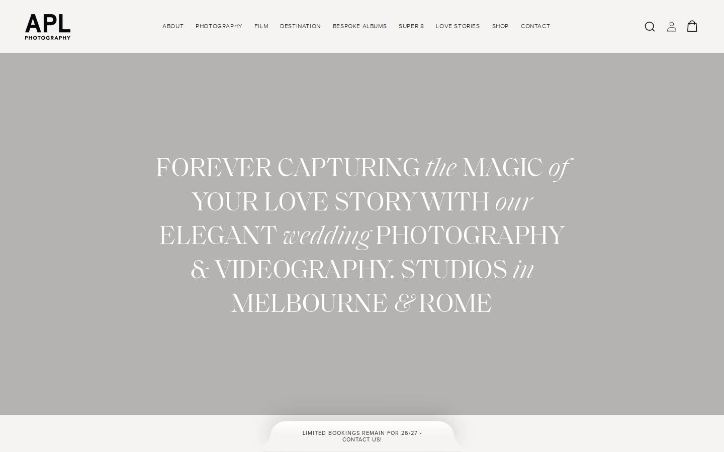 aplphotography.com homepage screenshot