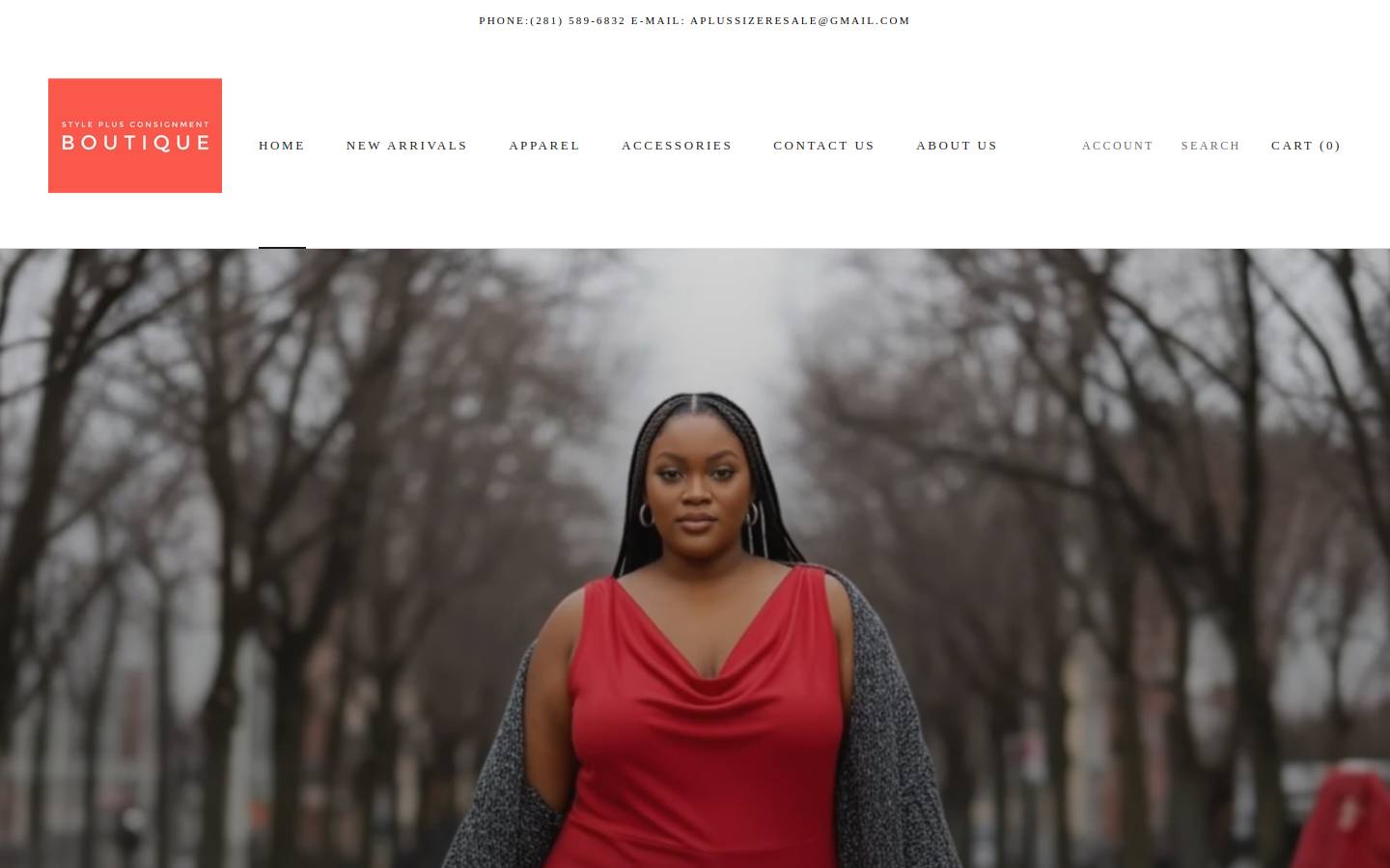 aplussizeresale.com homepage screenshot