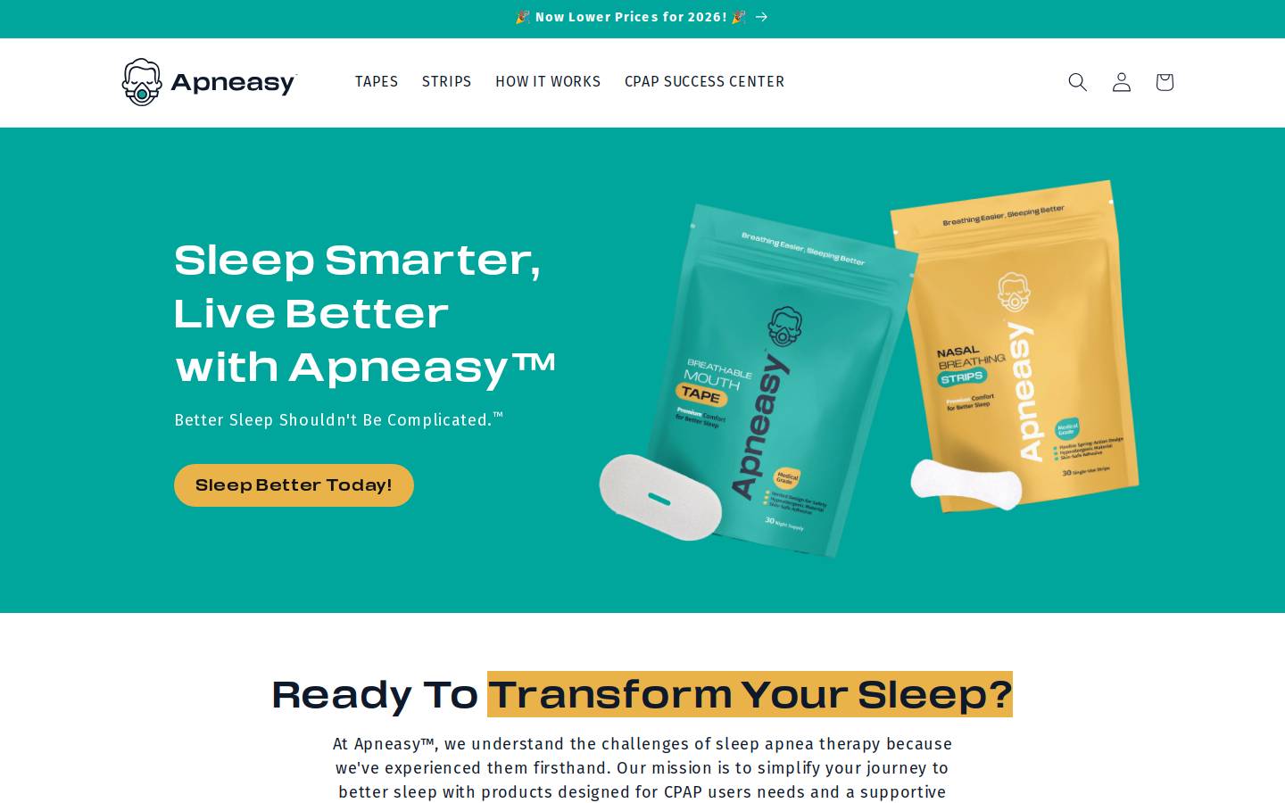 apneasy.com homepage screenshot