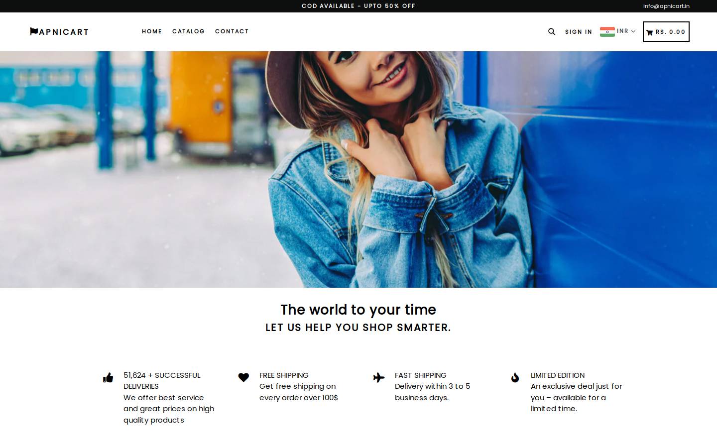 apnicart.in homepage screenshot