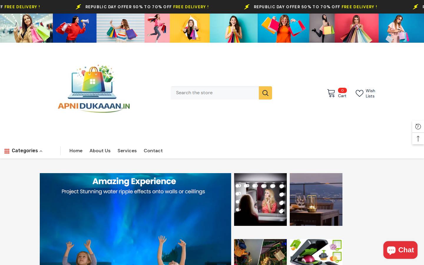 apnidukaaan.in homepage screenshot