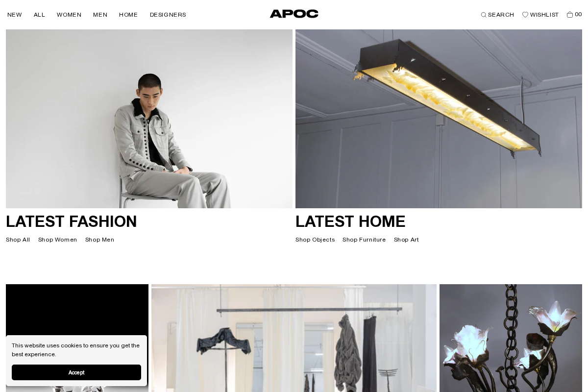 APOC STORE homepage screenshot