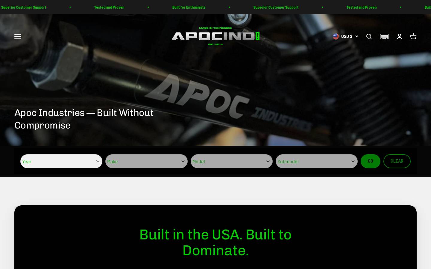 apocind.com homepage screenshot