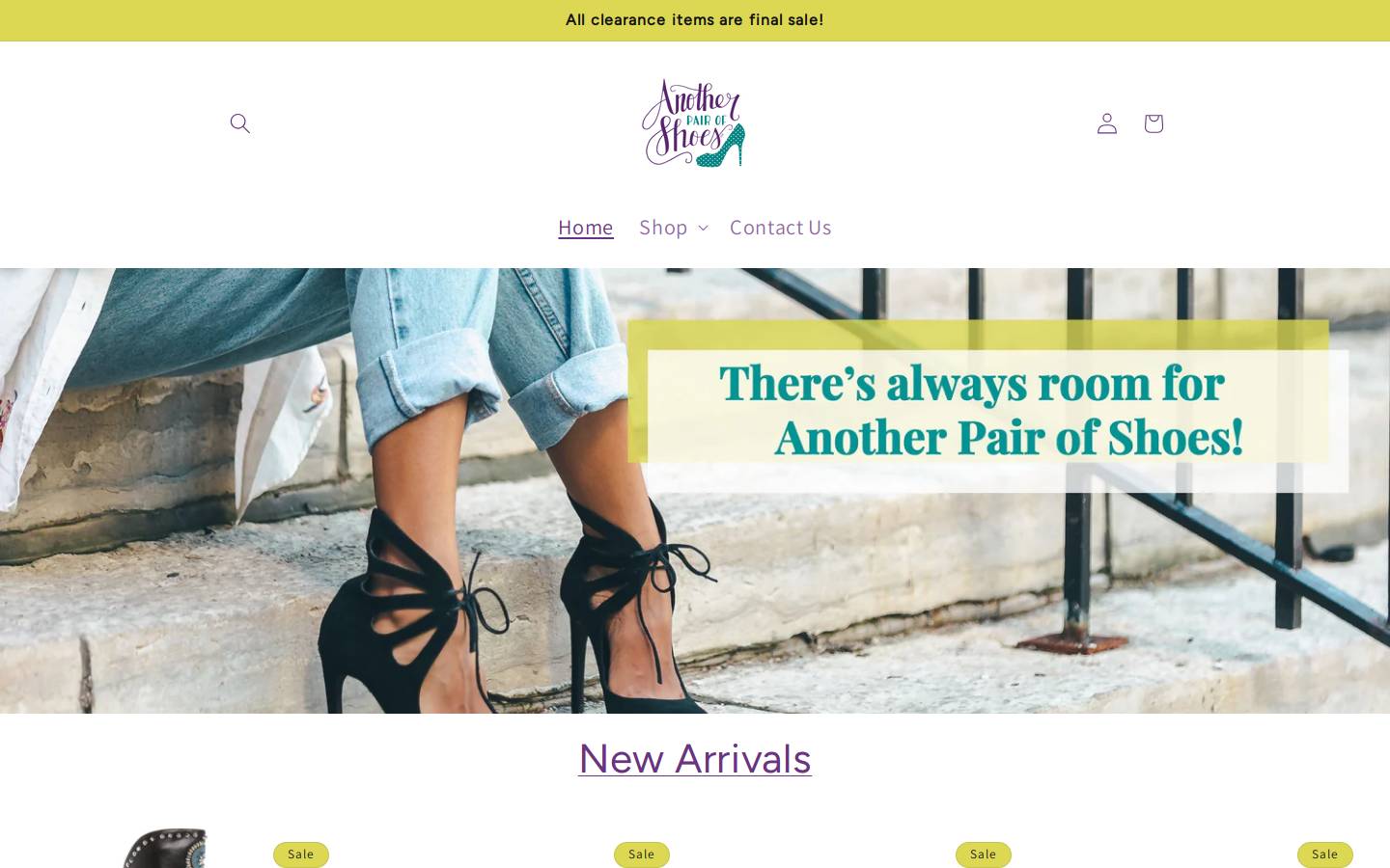 apofshoes.com homepage screenshot