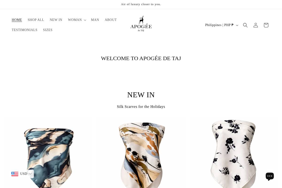 apogeedetaj.com homepage screenshot