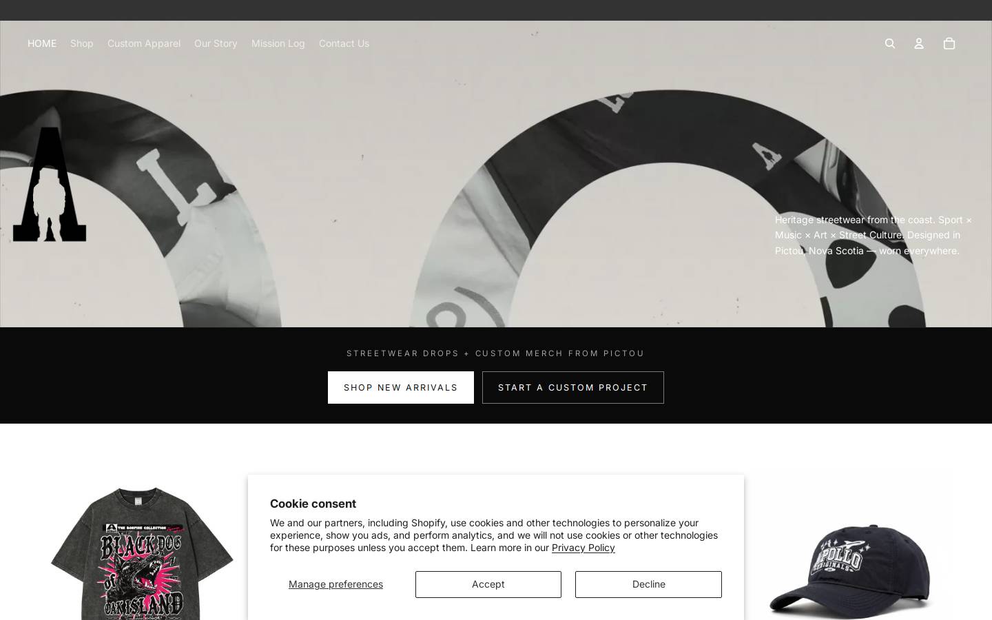 apollooriginals.com homepage screenshot