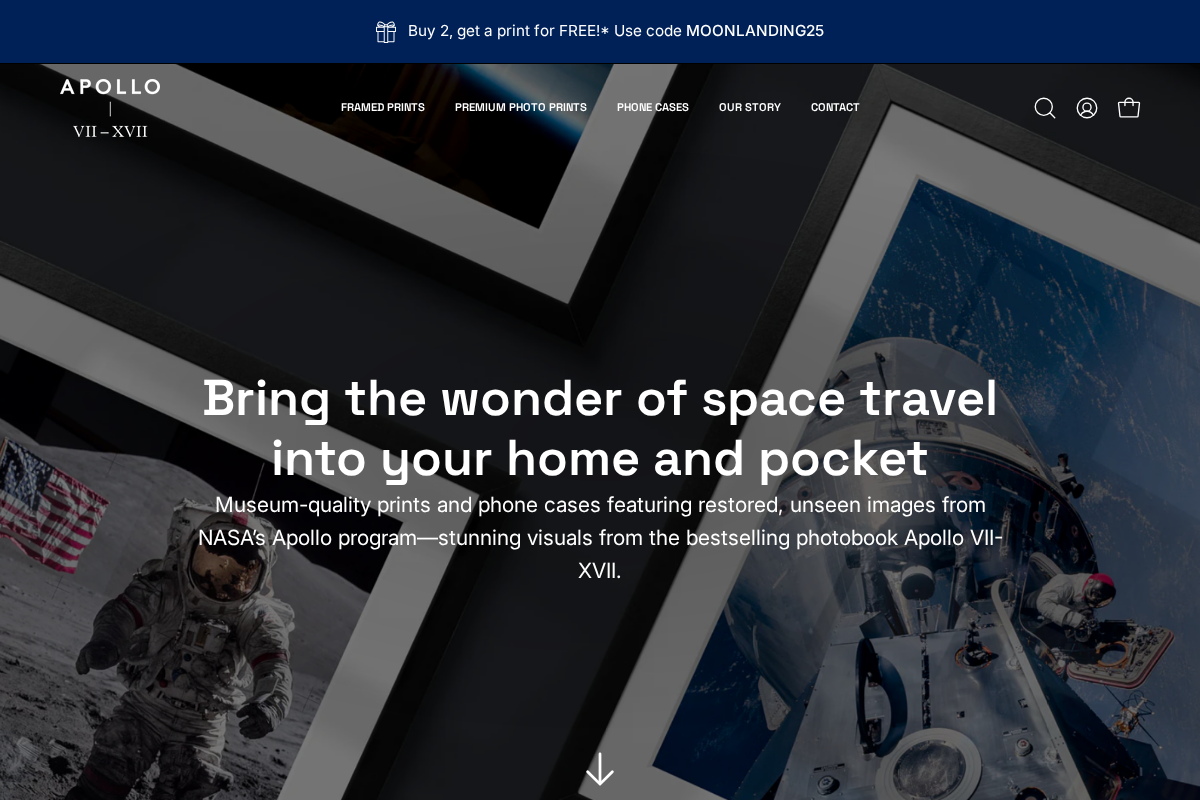 Apollo Photo Prints homepage screenshot