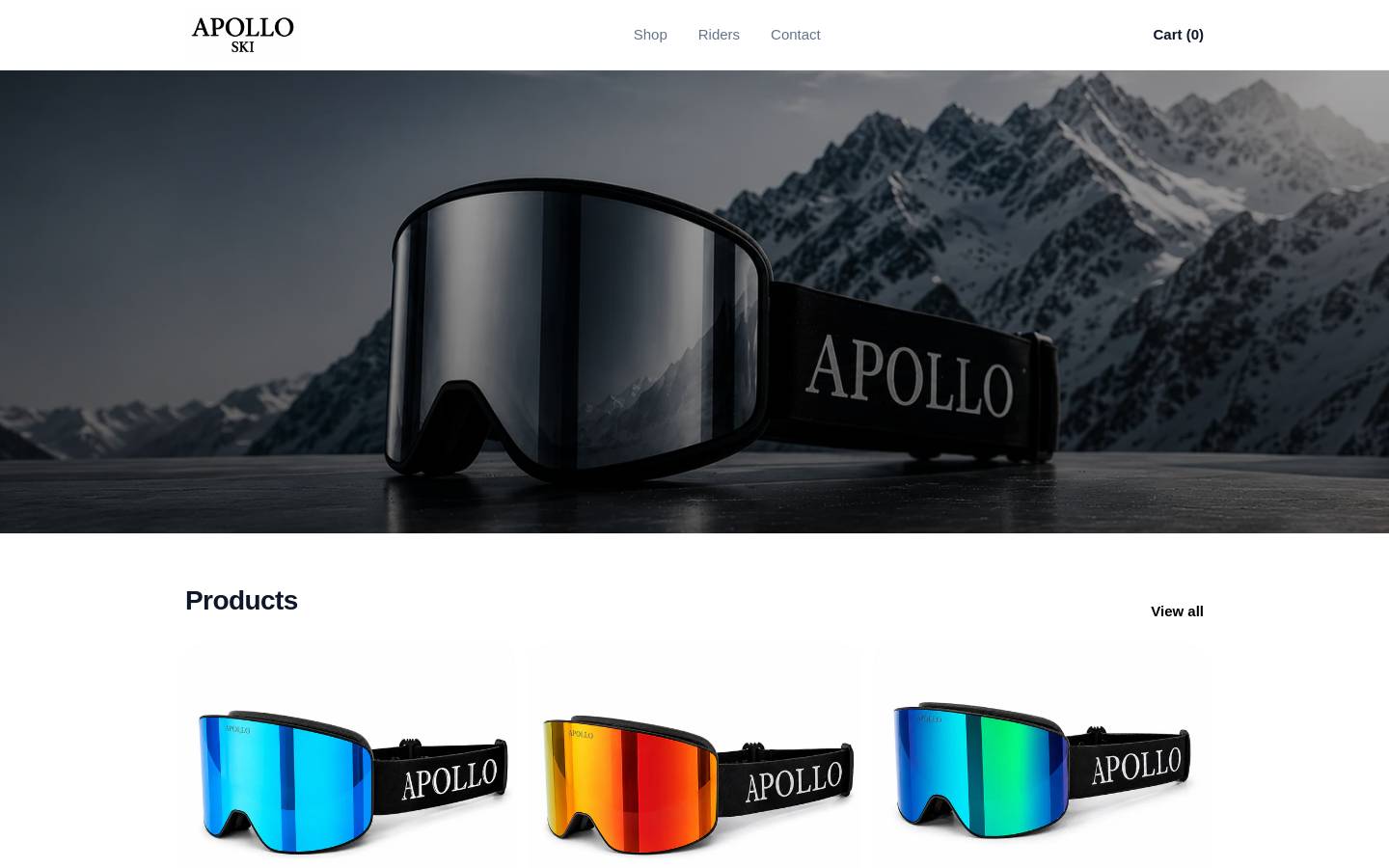 apolloski.com homepage screenshot