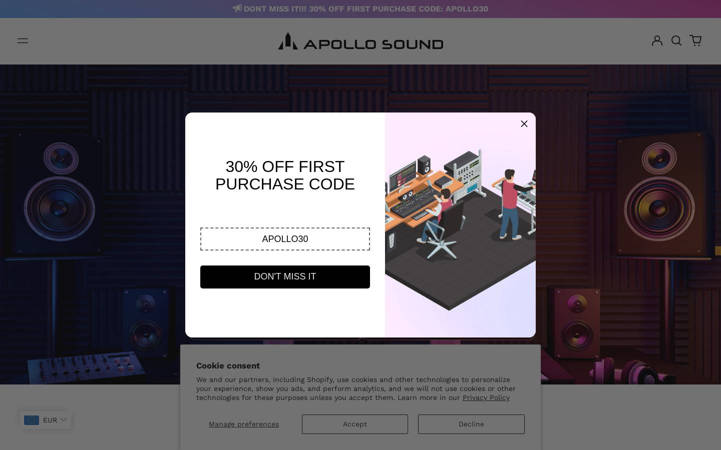 apollosound.net homepage screenshot