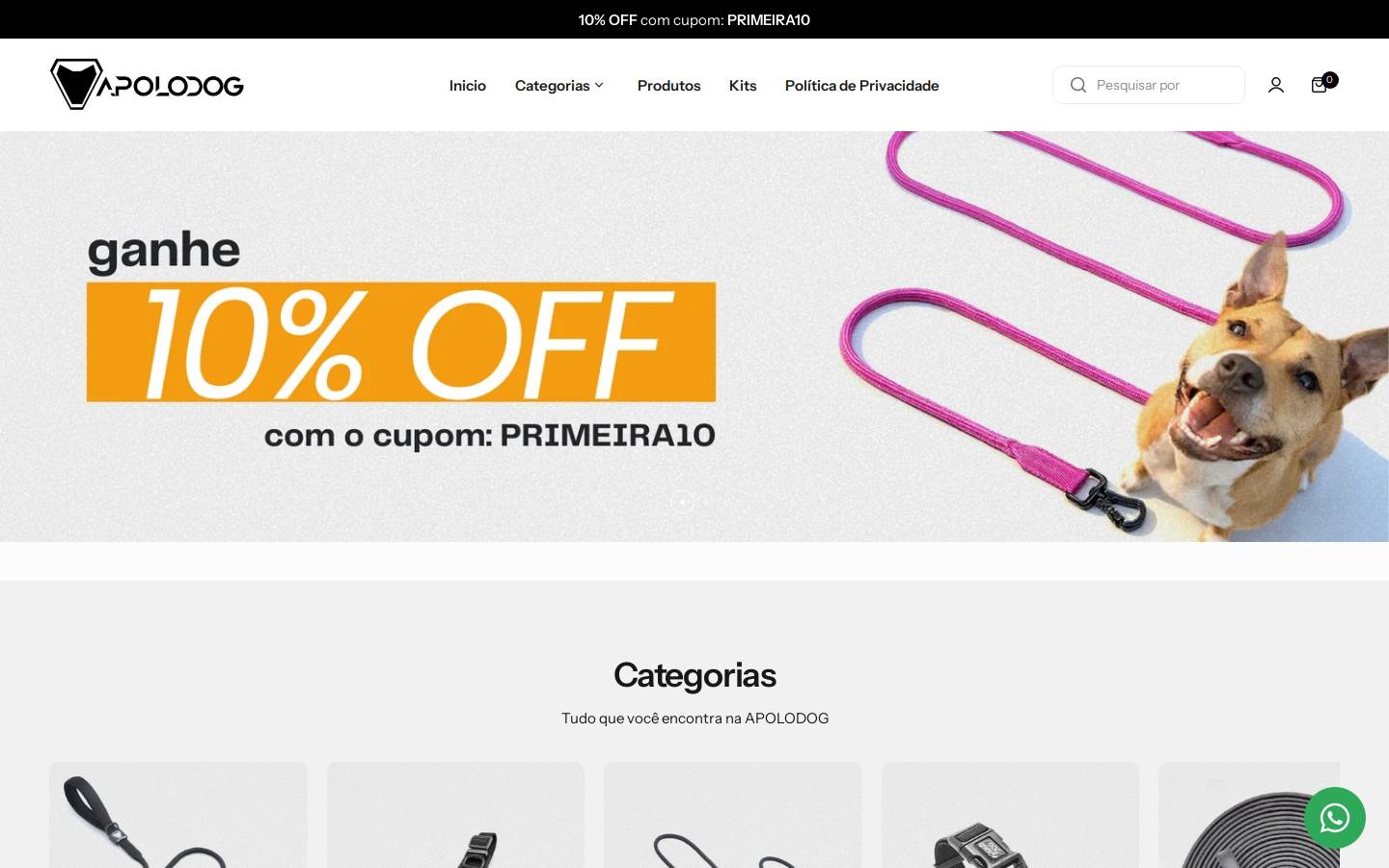 apolodog.com.br homepage screenshot